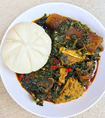 Afang soup + Eba + 1Beef